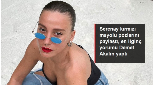 Serenay Sarıkaya, kırmızı mayolu pozlarını paylaştı