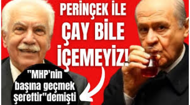 Vatan Partisi Genel Başkanı Doğu Perinçek'in "MHP'nin başına geçmek şereftir" sözlerine partiden yanıt: Çay içmemiz bile mümkün değildir