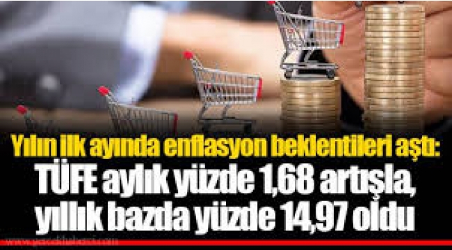 Yılın ilk ayında enflasyon beklentileri aştı
