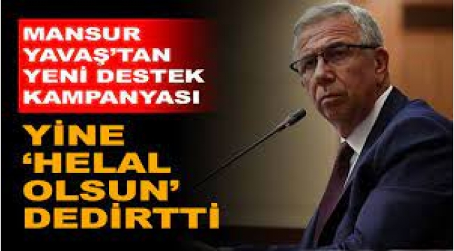 Başkan Mansur Yavaş yine 'helal olsun' dedirtti