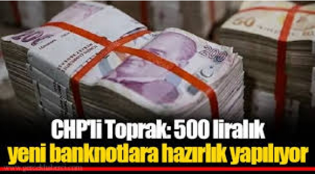 "Beş yüz ve bin liralık yeni banknotlara hazırlık yapılıyor"