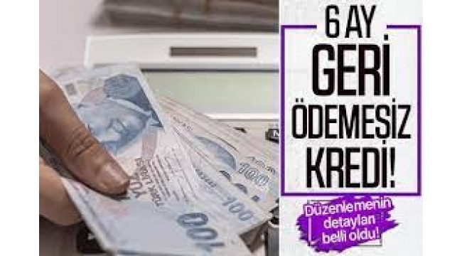 6 ay geri ödemesiz 100 bin lira kredi!