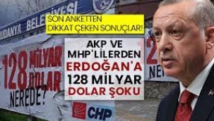 AKP ve MHP'lilerden Erdoğan'a 128 milyar dolar şoku