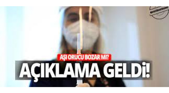 Aşı orucu bozmaz" açıklaması