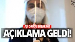 Aşı orucu bozmaz" açıklaması