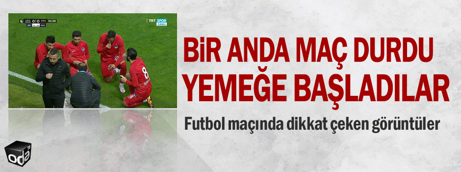 Yeşil sahada dikkat çeken kare