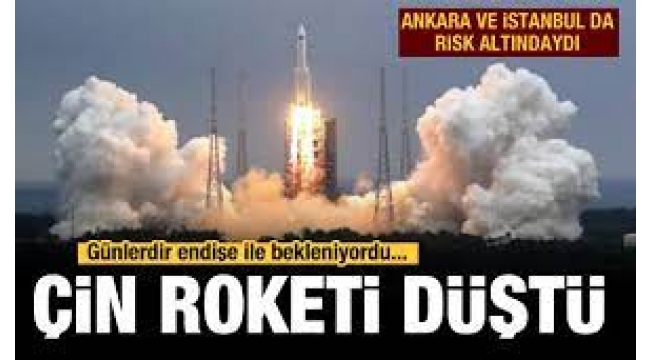 Çin'in kontrolden çıkan roketi Maldivler yakınlarına düştü!