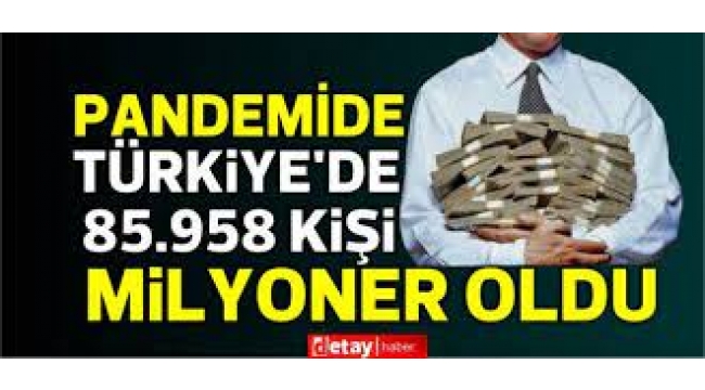 Pandemide Türkiye'de 85 bin 958 kişi milyoner oldu