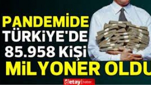 Pandemide Türkiye'de 85 bin 958 kişi milyoner oldu