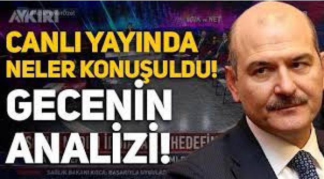 Süleyman Soylu canlı yayında