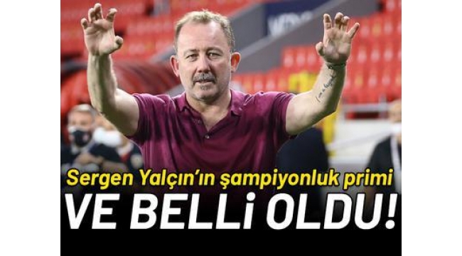 Beşiktaş'ta Sergen Yalçın'ın şampiyonluk primi 5 milyon lira