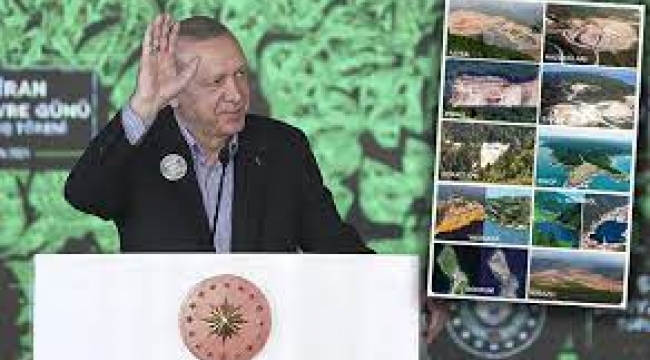 Erdoğan, "Görevi devraldığımda ağaç mağaç yoktu" dedi 