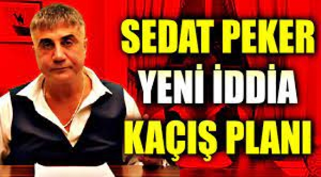 Peker ile ilgili yeni iddia... Kaçış planı