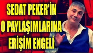 Sedat Peker'in paylaşımlarına erişim engeli getirildi