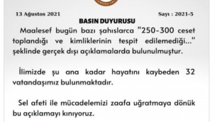 Kastamonu Valiliği'nden '250-300 ölüm' iddiasına yalanlama: Kınıyoruz