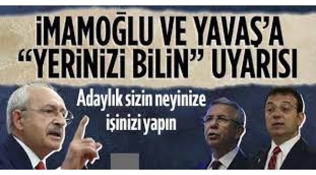 Kılıçdaroğlu'ndan İmamoğlu ve Yavaş açıklaması: İkinci dönem de devam etmeliler
