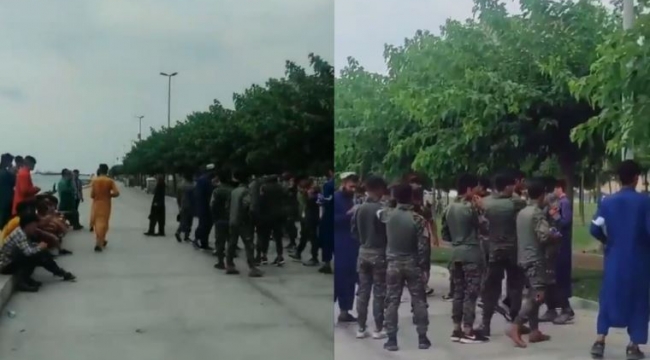 Zeytinburnu'nda asker kıyafetiyle dolaşan düzensiz Afgan göçmenler 'muhafaza' altına alındı