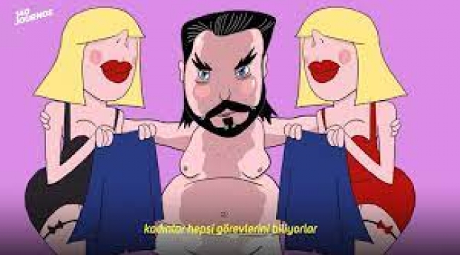 Adnan Oktar'ın bir günü çizgi film oldu!