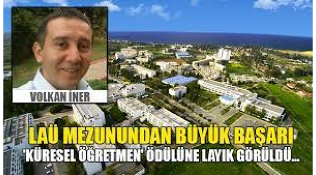 "KÜRESEL ÖĞRETMEN" ödülüne Volkan İNER ....
