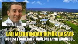  "KÜRESEL ÖĞRETMEN" ödülüne Volkan İNER ....