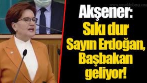 Akşener: Sıkı dur sayın Erdoğan başbakan geliyor