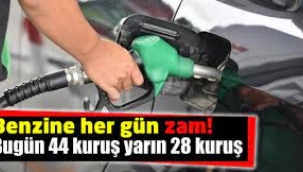 Benzine bu geceden itibaren geçerli olmak üzere 28 kuruş zam geldi