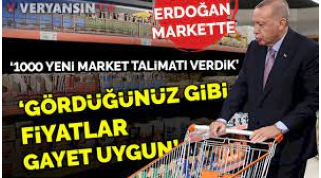 Erdoğan market alışverişinde: Fiyatlar gayet uygun!