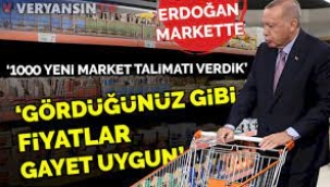 Erdoğan market alışverişinde: Fiyatlar gayet uygun!