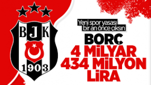 Beşiktaş'ın borcu açıklandı...