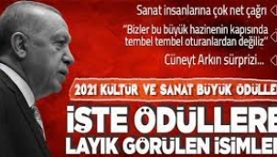 Cumhurbaşkanlığı 2021 Kültür ve Sanat Büyük Ödülleri