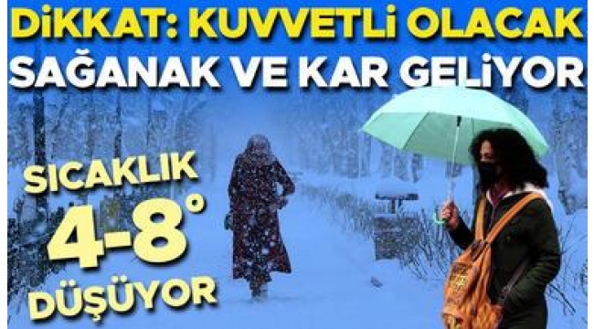 Hava sıcaklıkları 8 derece azalıyor