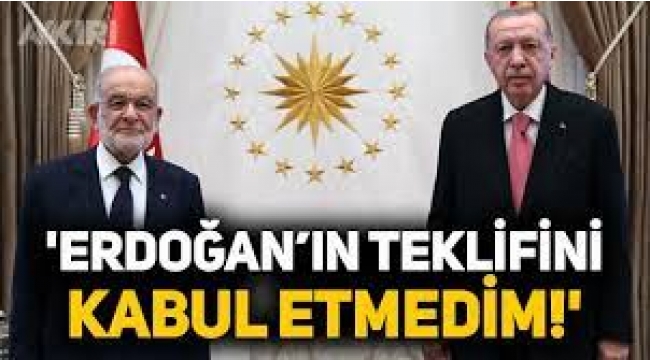 Karamollaoğlu: Erdoğan, Cumhur İttifakı'na davet etti, kabul etmedim