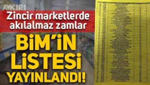 BİM'de zam üstüne zam... Liste ortaya çıktı