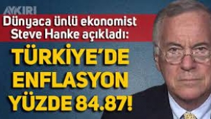 Ekonomist Steve Hanke Enflasyonu Yüzde 84,87 Olarak Açıkladı