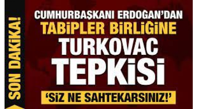 Erdoğan'dan Tabipler Birliği'ne Siz ne sahtekarsınız ya!