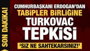 Erdoğan'dan Tabipler Birliği'ne  Siz ne sahtekarsınız ya!