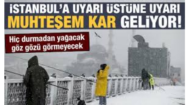 İBB saat vererek uyardı: Kar yağışı geri dönüyor