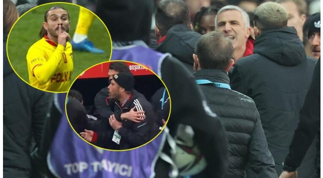 Beşiktaş-Göztepe maçında ortalık karıştı! Halil Akbunar 'Sus' işareti yaptı ve...