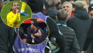 Beşiktaş-Göztepe maçında ortalık karıştı! Halil Akbunar 'Sus' işareti yaptı ve...