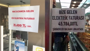 Esnaf İsyanda: Faturaları Camlarına Astılar