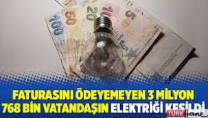 Faturasını ödeyemeyen vatandaş sayısını açıkladı!