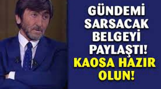 Rıdvan Dilmen'den gündemi sarsacak belge: Kaosa hazır olun!