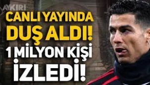 Ronaldo canlı yayında duş aldı, 1 milyon kişi izledi