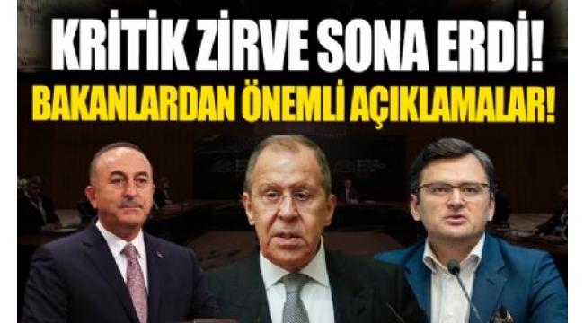 Tarihi zirve sonrası Lavrov ve Kuleba'dan açıklamalar