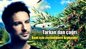 Tarkan Zeytin Ağaçlarının Kesilmesine Sert Tepki Gösterdi