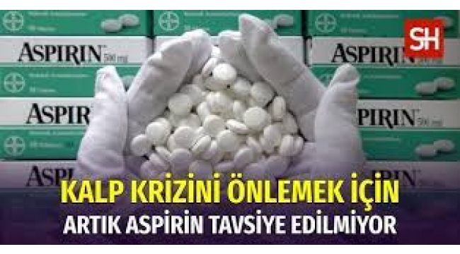 ABD'de kalp krizini önlemek için artık aspirin tavsiye edilmiyor