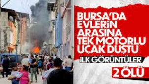 Bursa`da Eğitim Uçağı Sokağa Düştü!