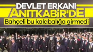 Devlet erkanı 23 Nisan için Anıtkabir'de