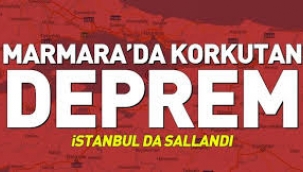 İstanbul'da da hissedildi: Marmara Denizi'nde deprem