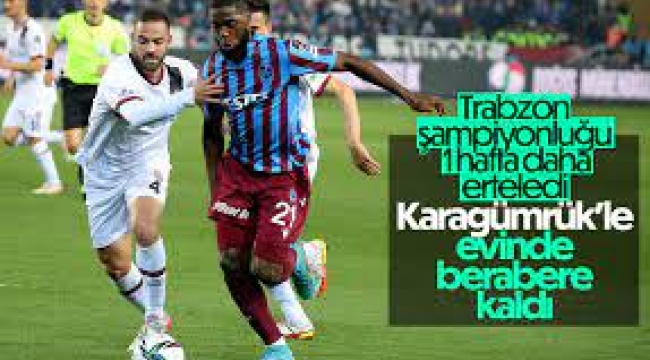 Trabzon şampiyon olur ama heyecan yaratıyor